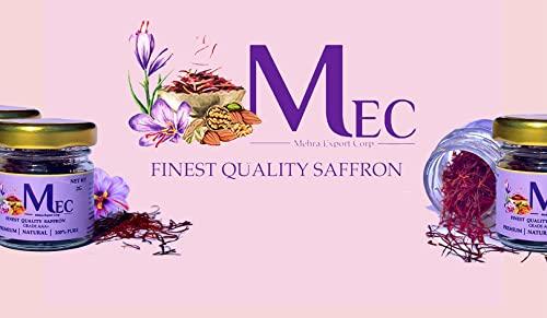 MEC MEHRA EXPORT CORPORATION [PACK OF 2] MEC Saffron 100% Pure Certified Original Kashmiri Lacha Kesar Premium & Finest, Certified Grade AAA+ Saffron (1 gm)