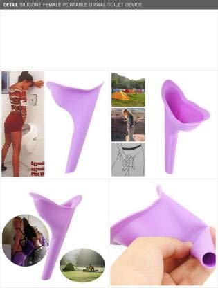 Ural URAL Easy Pee Female Silicone Portable Urination Device (Purple - Lightweight Travel Urinal Funnel to enable Women/Ladies/Girls to Stand up and Pee (Pack of 2)