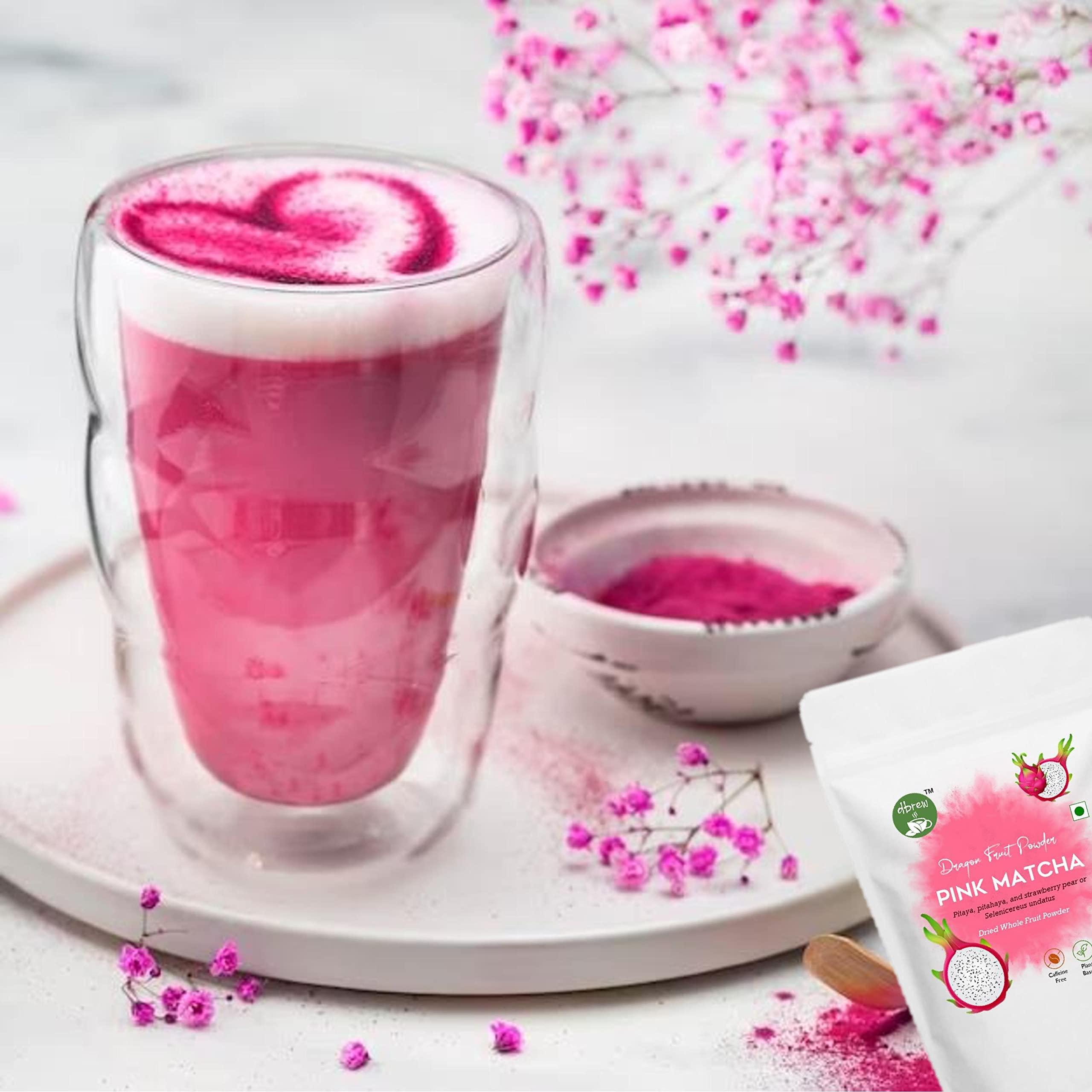 dbrew dbrew Pink Dragon Fruit Matcha (Pink Pitaya) - 30 GM - Healthy Superfood - Plant Based - Pink Matcha Powder- Vitamin C - 100% Natural