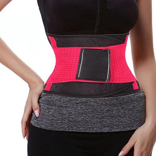 Elebae Elebae Unisex - Neoprene Lumbar Support Belt Work Lumbar Belts Back Brace Back Pain Support Belt for Injury Pain & Fitness Body Shaper and Workout Slimming Belt (PINK, MEDIUM)