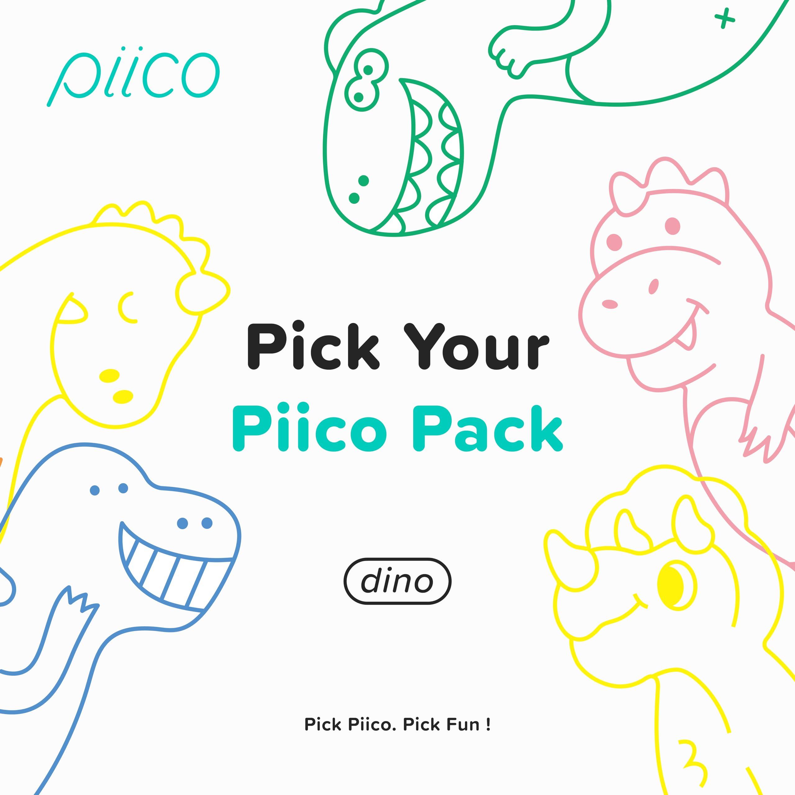 PIICO Piico Kids Flossers, Dual Line Unflavored Dental Floss Picks Without Fluoride, Fun & Colorful Designs with Slim Kids Floss & Portable Travel Case, Prevent Tooth Decay & Gum Disease, 80 Count Dino