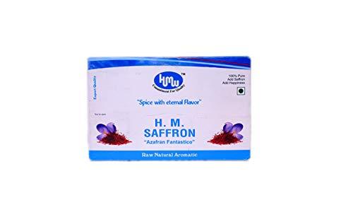 HMW HMW Golden Yellow Kashmir Saffron Original Natural Pure Certified Grade I - 500 milligrams (Pack of 10)