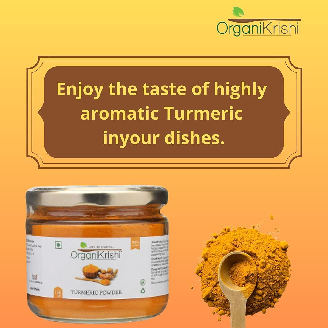 OrganiKrishi OrganiKrishi Lakadong Turmeric Powder | | 7% Curcumin - 150gm