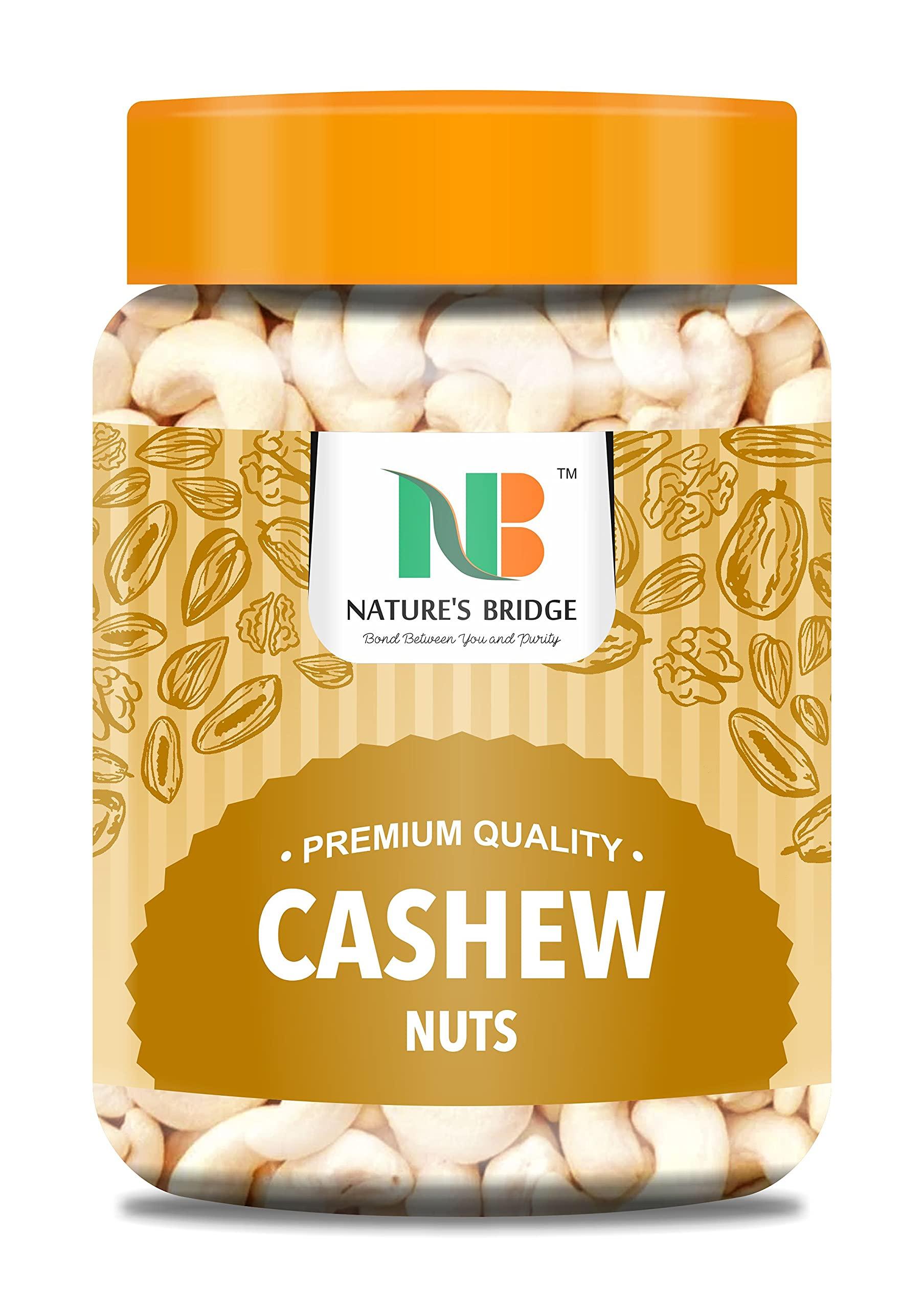 Nature's Bridge Nature's Bridge Premium Whole Cashew Nuts 400 gm / Kaju Sabut / Kaju / Jumbo Size Kaju / Cashew Nuts - 400 gm Jar Pack