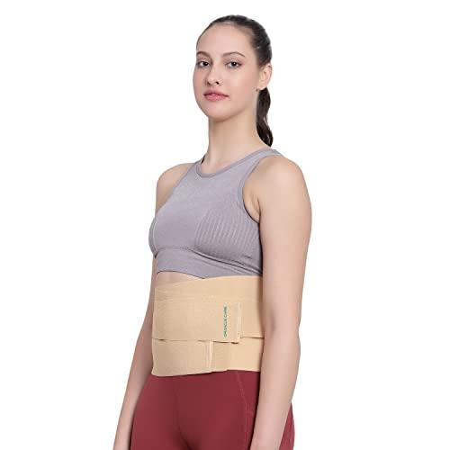 ORANCLE CARE ORANCLE CARE™ Lumbar Support Brace Back Belt for Back Pain Relief LS Belt Waist Belt for Back Pain for Women With Adjustable Strap for Waist, Lower Back support With Cushioning.- Unisex (M, Beige)