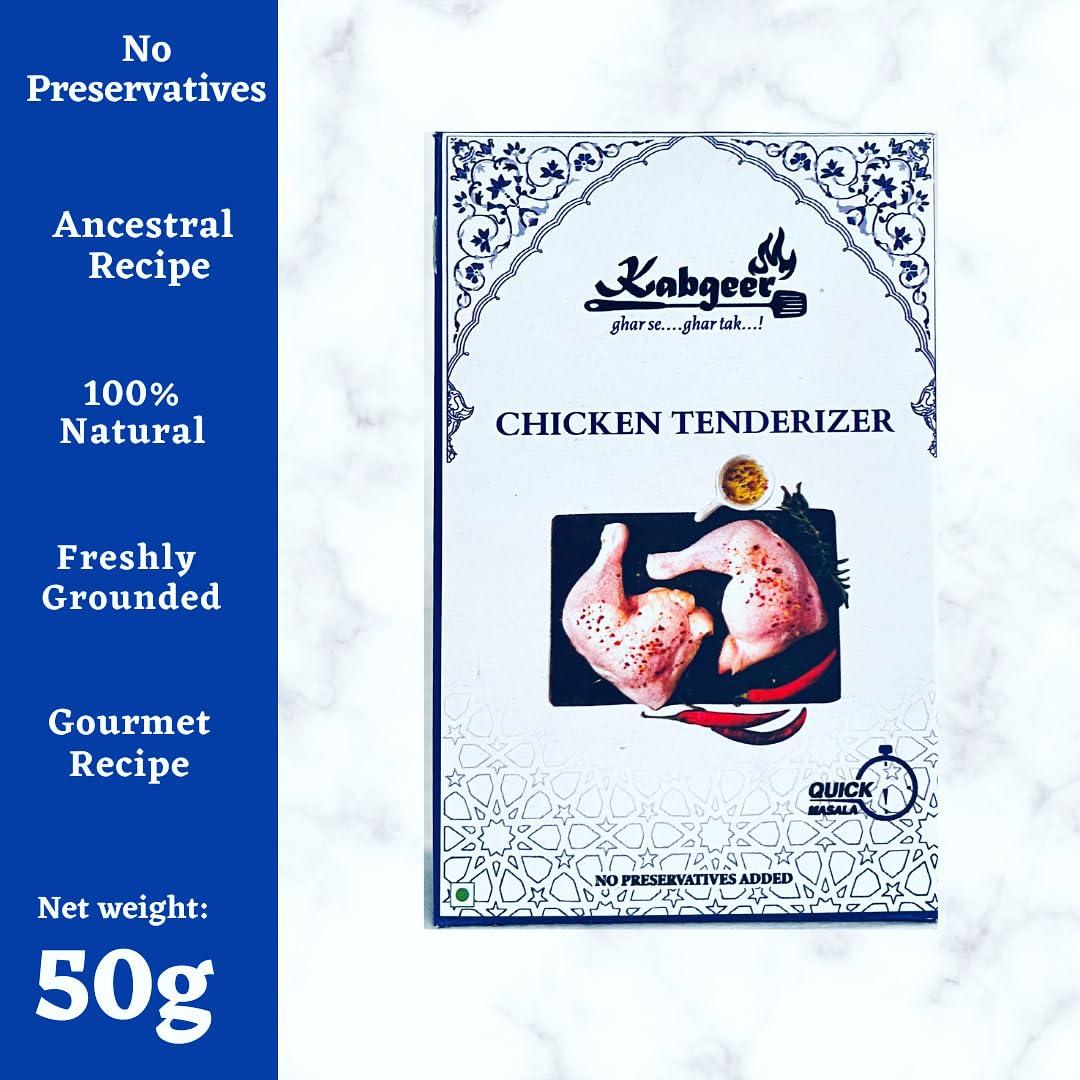 Kabgeer Kabgeer Chicken Tenderizer Powder | 100% Natural | Grounded Papaya Powder | Kachri Powder | Galawat Ka Masala | Special Masala - 50 gram
