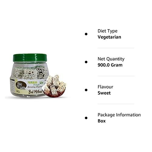 Miho Fresh Mihofresh Uttarakhand Famous Bal Mithai| Famous Indian Sweets Box | Uttarakhand Sweet Made with Pure Desi Ghee,Khoya & Sugar Balls | (600G | Pack of 2 x 300Gm)