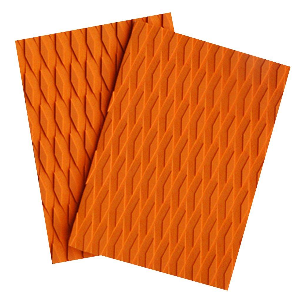 UJEAVETTE UJEAVETTE 2 Pieces Eva Traction Pad Surf Sup Deck Grip for Surfboard Kiteboard Orange