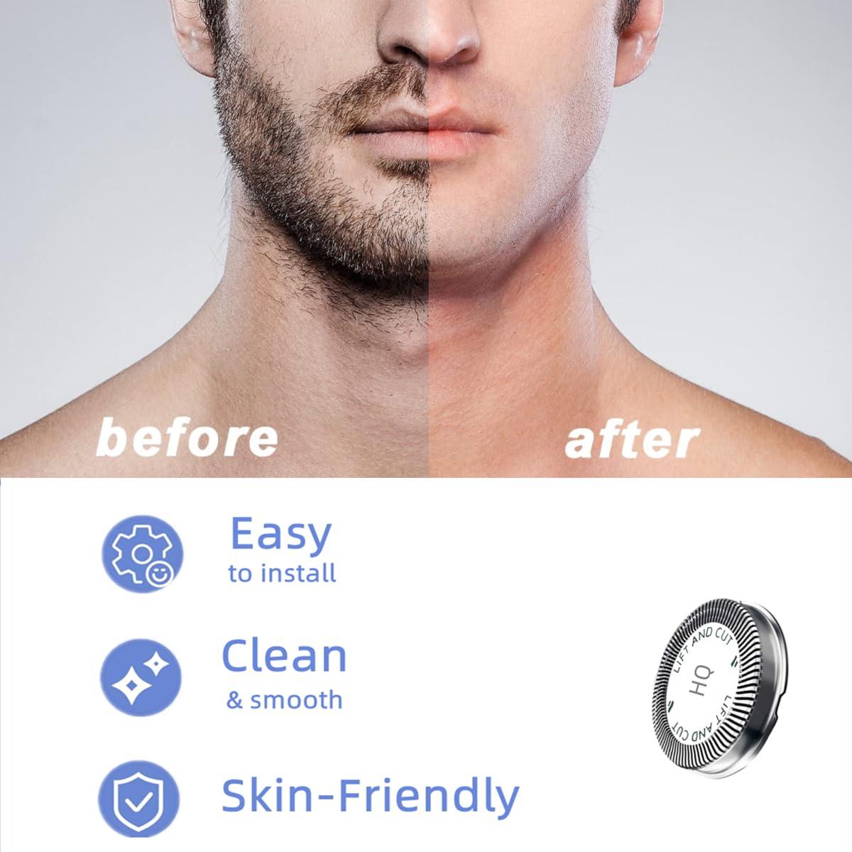 BECHY BECHY Hq56 Replacement Shaver Heads For Philips Hq3 Hq4 Hq55 Hq56 Hq6,3Pcs Replacement Shaver Head Compatible With Hq300 Hq442 Hq916 Hs190 Hq6990 Electric Shavers Etc.