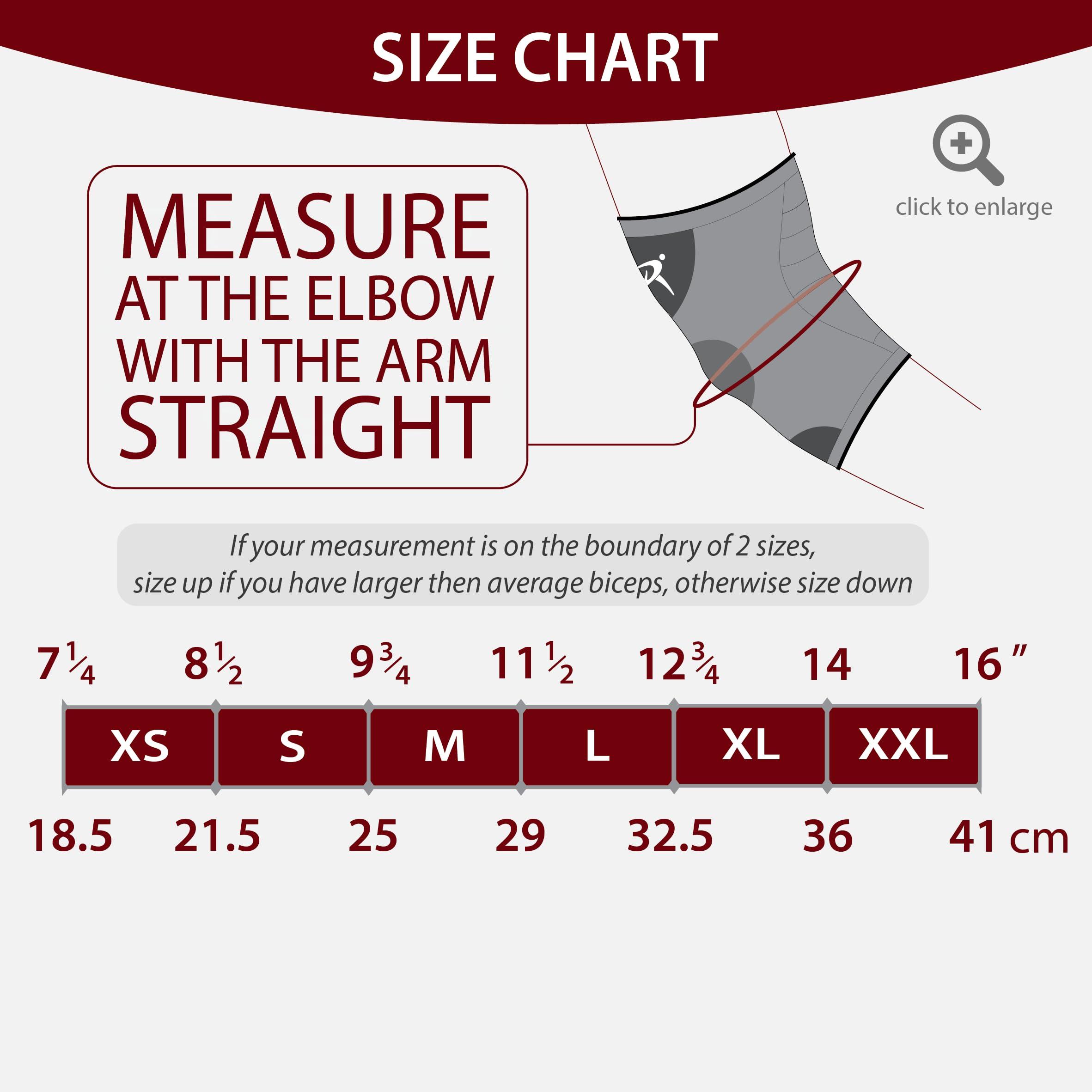 Rymora Rymora Fitness Elbow Brace- L, Compression Support Sleeve for Tendonitis, Tennis Elbow, Golf Elbow Treatment, Weightlifting & Weak Joints - Reduce Joint Pain During Any Activity!