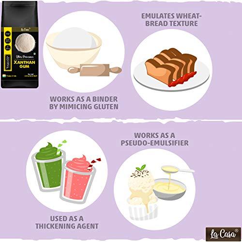 La Casa La Casa Premium Xanthan Gum | Vegan | 100% Natural | Low Calories | Healthy Thickener | 350g |