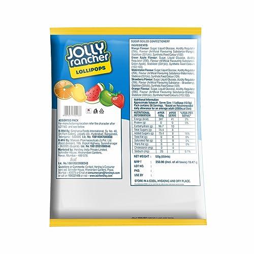 HERSHEY\'S HERSHEY\'S Jolly Rancher Lollipops 525gm Pouch, Mango