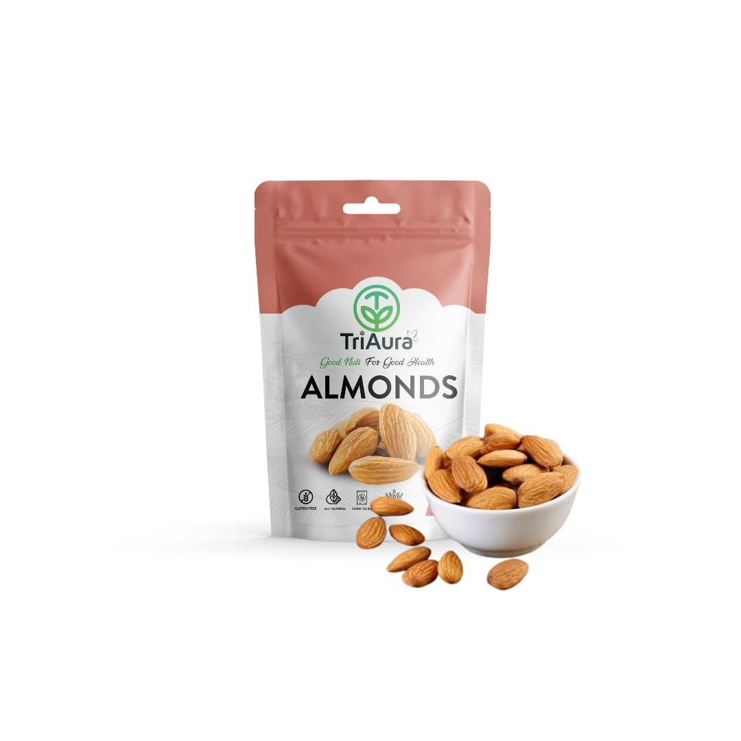 Tri Aura TriAura Natural Almond And Raisins Combos 250 g Pack Dry Fruits Whole Crunchy Badam And Kismis Pack of 2 (250gm2)