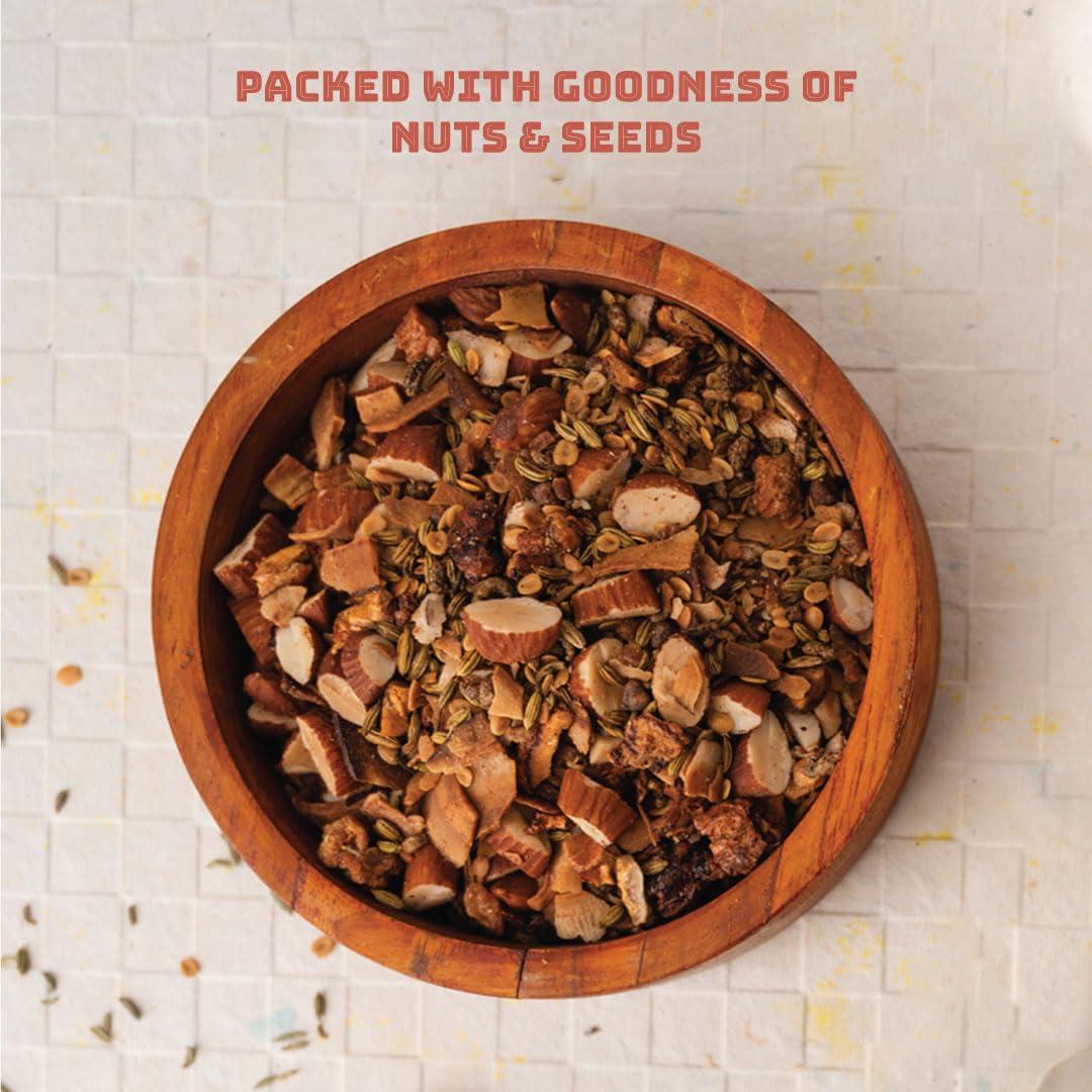 JOY SPOON JOY SPOON Joyspoon Mukhwas Mouth Fresheners (100Gm) | Dry Fruit And Seed Mix Sugar-Free Snacks | Trail Mix | Traditional Mouth Freshner | Almond Delight (Jar)