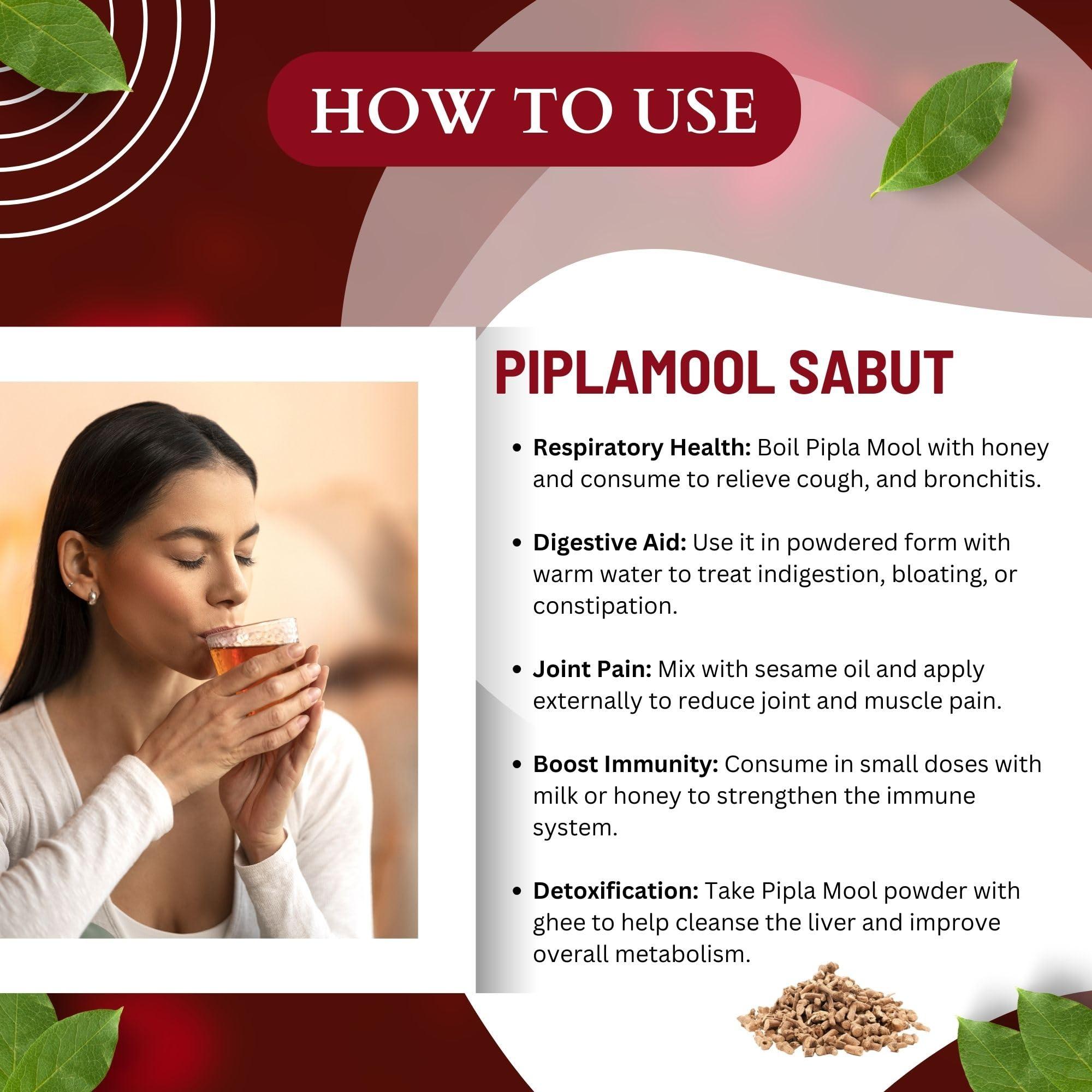 BrijBooti Brijbooti Pipla Mool (400 gm) | Piplamool Dampa | Piplamool | Peepla Mool