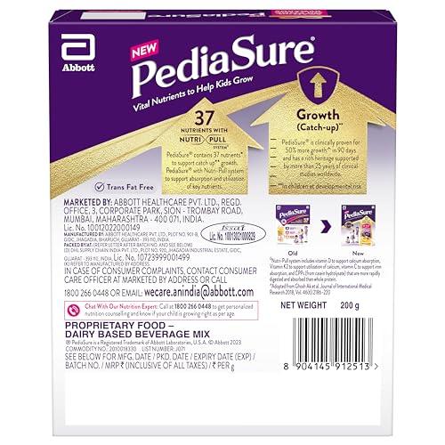 PediaSure Pediasure Health and Nutrition Drink Powder for Kids Growth - 200g (Kesar Badam)