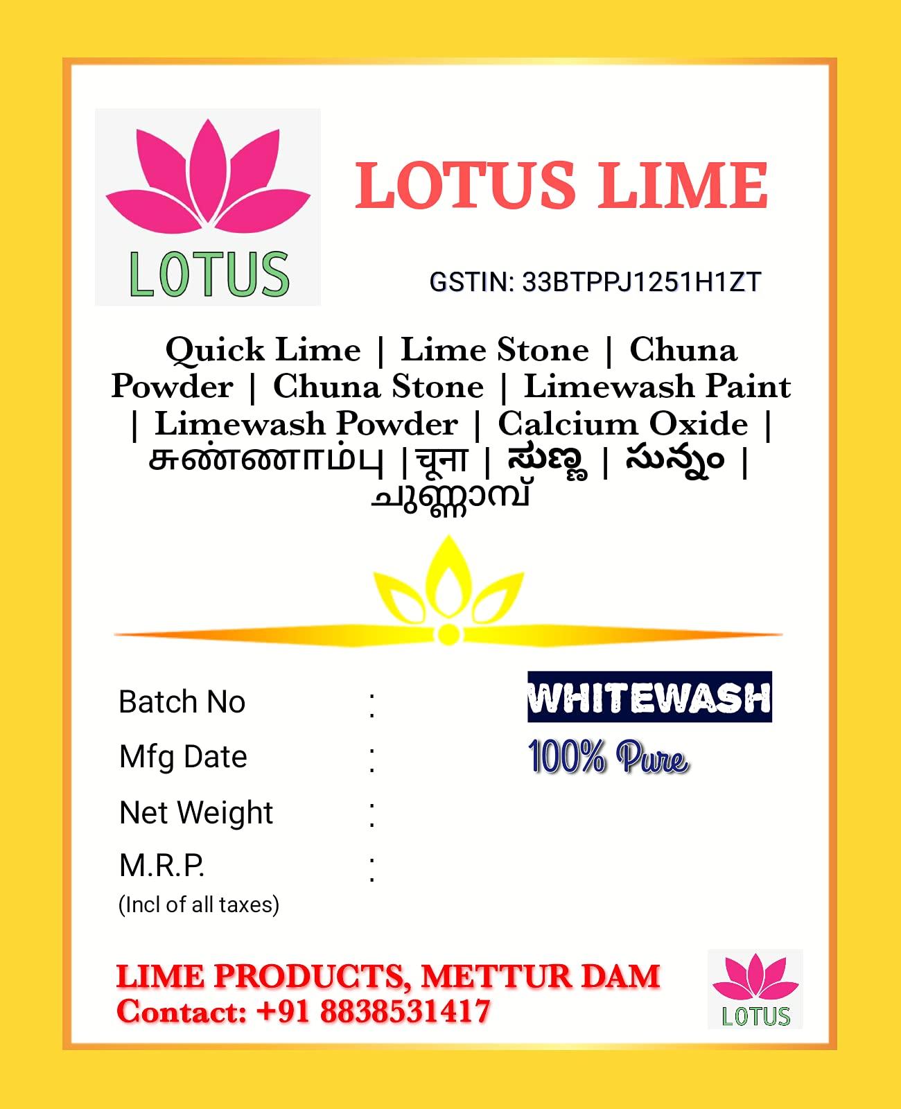LOTUS SCENTED LIME Lotus Lime Chuna Powder 900 gm - Limestone Powder - Quicklime - Whitewash Powder - Chunnambu - Sunnambu