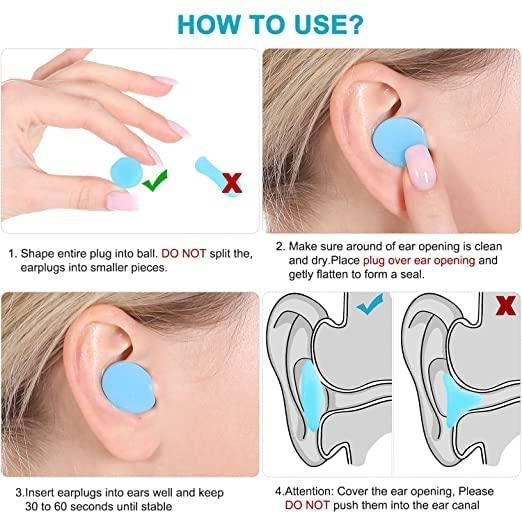BioEars BioEars 3 Pair Soft Silicone EarPlugs, Bio Ears, 3 Pair (Pack of 3) Sound Reducing ear Plugs, for Sleep, Study, Meditation, Swim, Reusable, Carry Case, With Activ Aloe