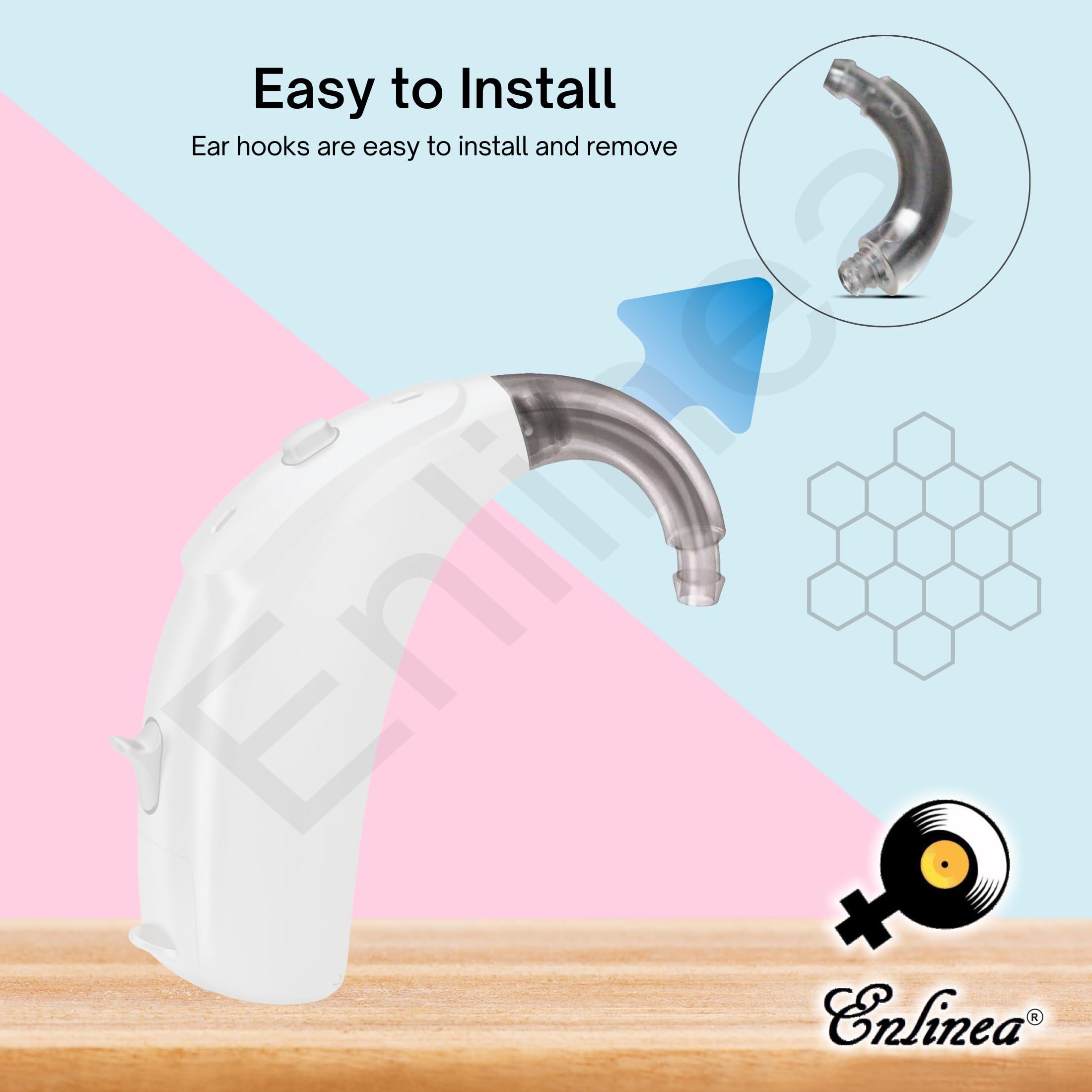 Enlinea Enlinea Replacement Ear Hook for Phonak Bolero V90 P BTE || Hearing Devices Replacement Accessories | Easy Install | Durable ABS Material| Anti-Howling Ear Hook