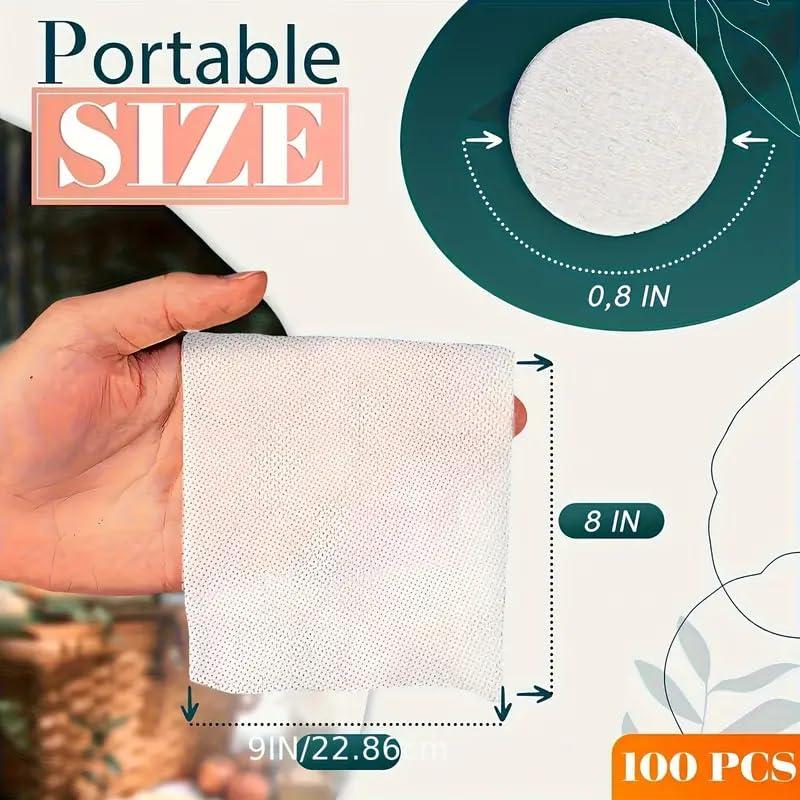 NavaFresh Basics Magic Tablet Coin Compress Facial Coin Tablet Tissue Wipes Napkin (Rose scented) Candy Packing for 100% Hygine cany pack of 150 Rose Fragrance