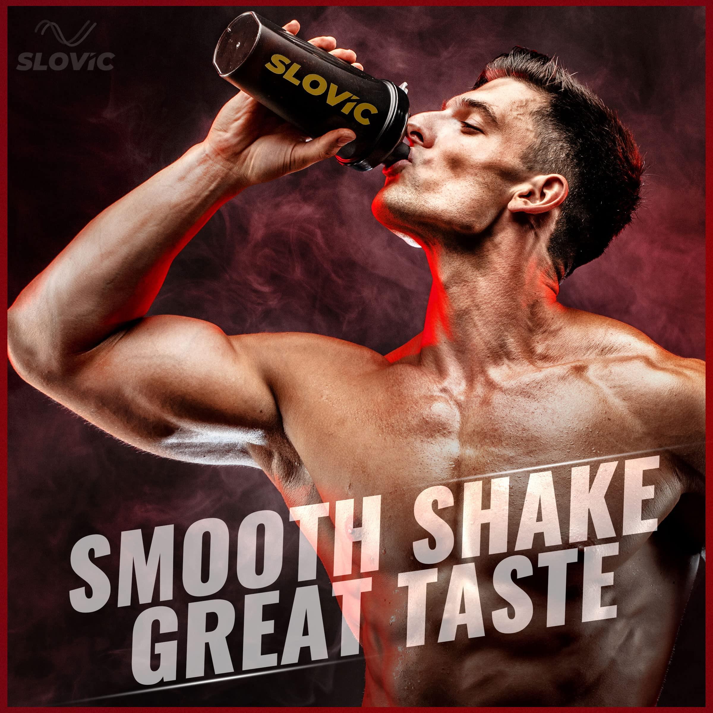 SLOVIC SLOVIC Shakers for Protein Shake, Plastic Free Gym Bottles for Men, Odor free Protein Shaker Bottles for Protein Shake, Leakproof Gym Shaker Bottle