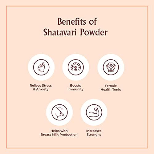 Khandige Khandige Organic Shatavari Powder (Asparagus Racemosus), Helps Promote Lactation-100Gms (Pack of 2)