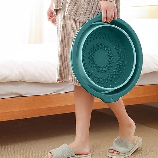 Whixant Whixant Collapsible Foot Bath Basin for Soaking Feet, Foot Spa Bucket with Foot Massage Ball, Space Saving Foldable Foot Soak Bowl for Washing Soaking Feet