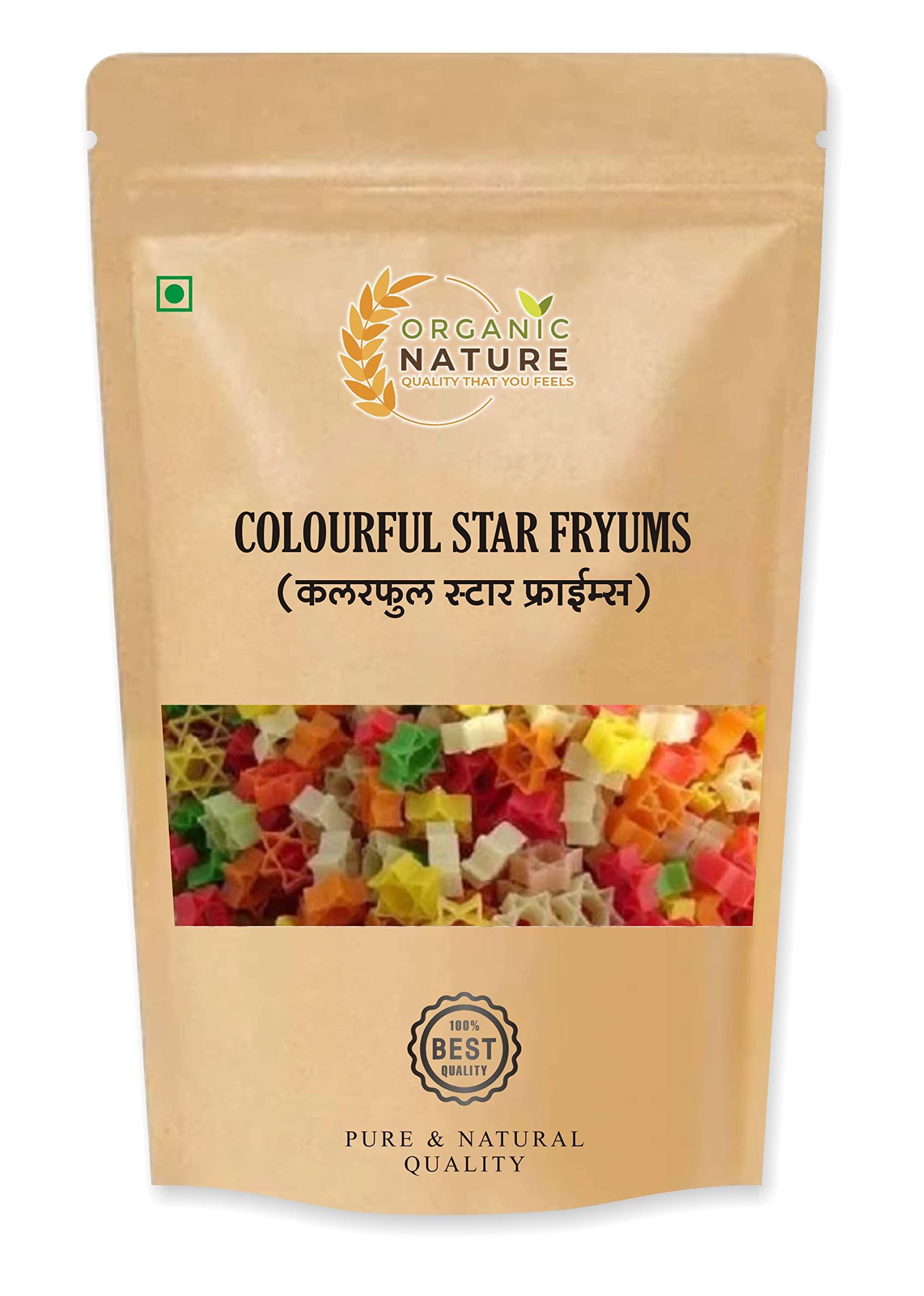 ORGANIC NATURE ORGANIC NATURE Tasty Home Made fryums Colourful Star Pack of 400 Gram