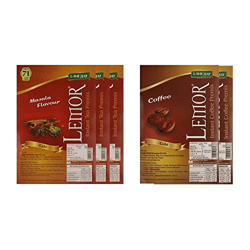 LEMOR Instant Tea Premix for Vending Machine by LEMOR (5kg, Combo Pack of Masala 3 Kgs, Instant Coffee Premix 2 Kgs) | Ready to Drink Tea | Ready to Drink Coffee