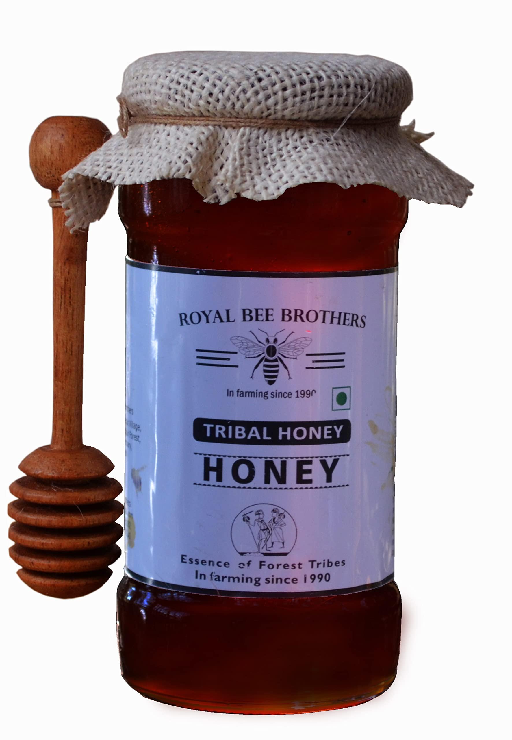 Royal Bee Brothers Royal Bee Brothers | Tribal Natural Forest Honey | Produce of Wild Honey Bees | 100% Raw, Unprocessed, Unheated, Unfiltered, No Chemical, No Adulteration | 250 g