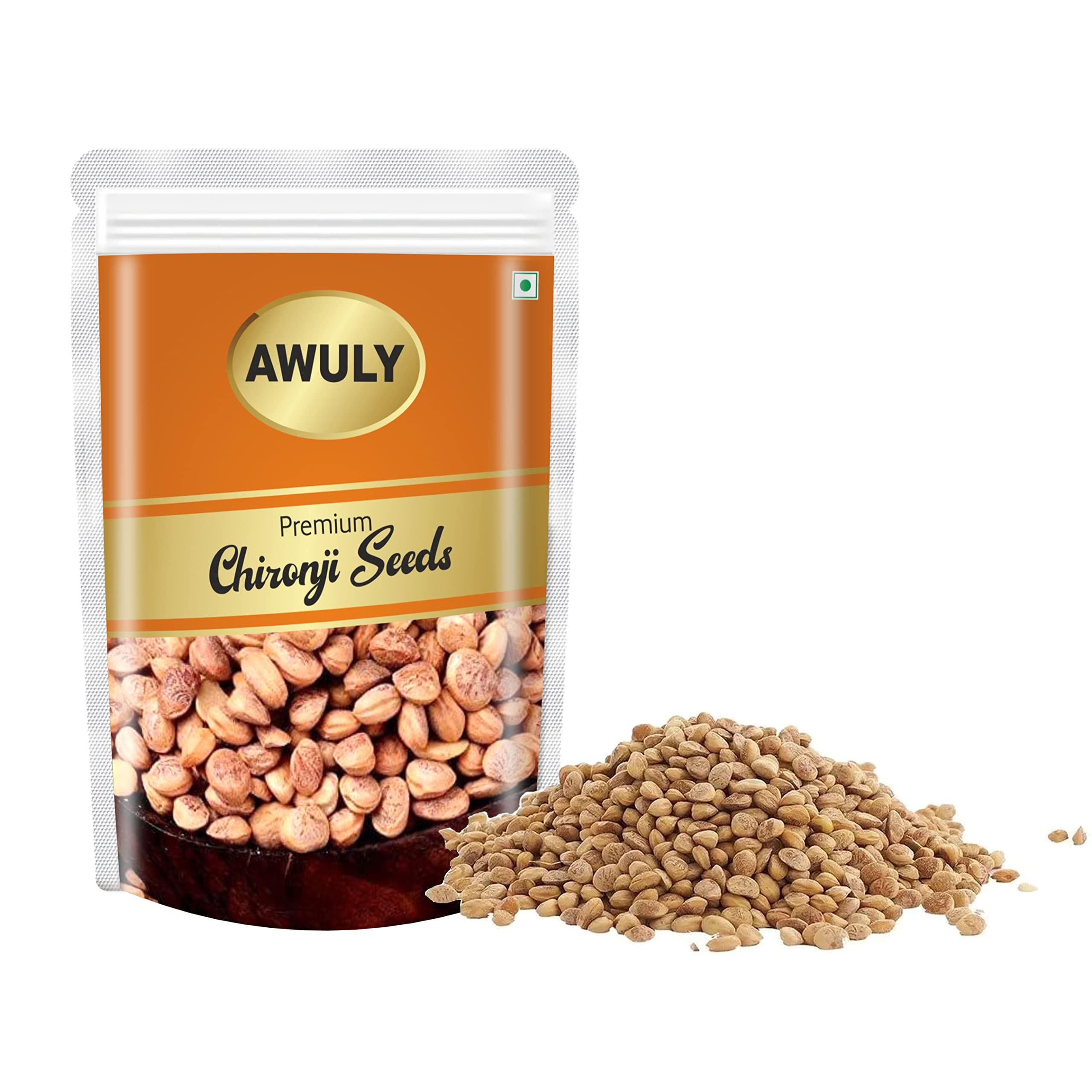 AWULY AWULY Natural Premium chironji Seeds | Charoli Seeds Dry Fruits | Almondette kernels/Seeds | 1000 gm | Chiraunji Seeds | Pack of one