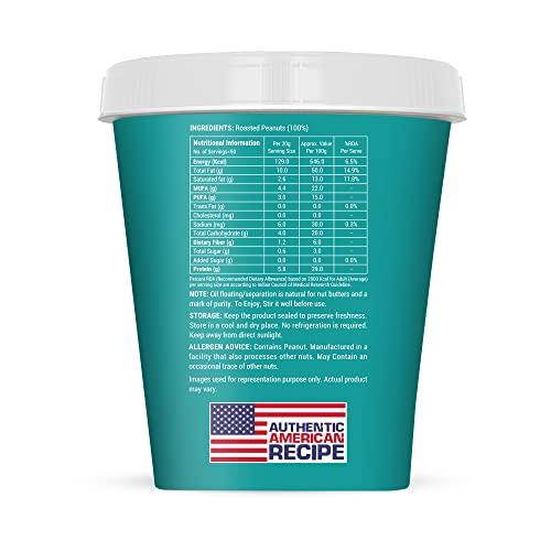 Happilo Happilo All Natural Unsweetened Peanut Butter Creamy 1Kg, Protein Rich, Roasted Peanuts, No Added Sugar