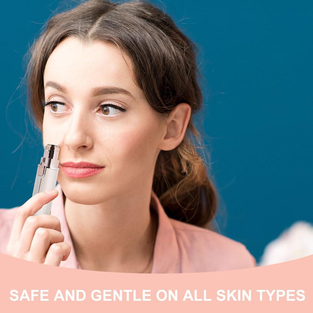 SOLIMPIA SOLIMPIA Women\'s Facial Hair Remover, 2-In-1 Epilator With Built-In Led Light And Usb Charging, Suitable For Eyebrows, Lips, Cheeks, Chin And Neck, Hypoallergenic