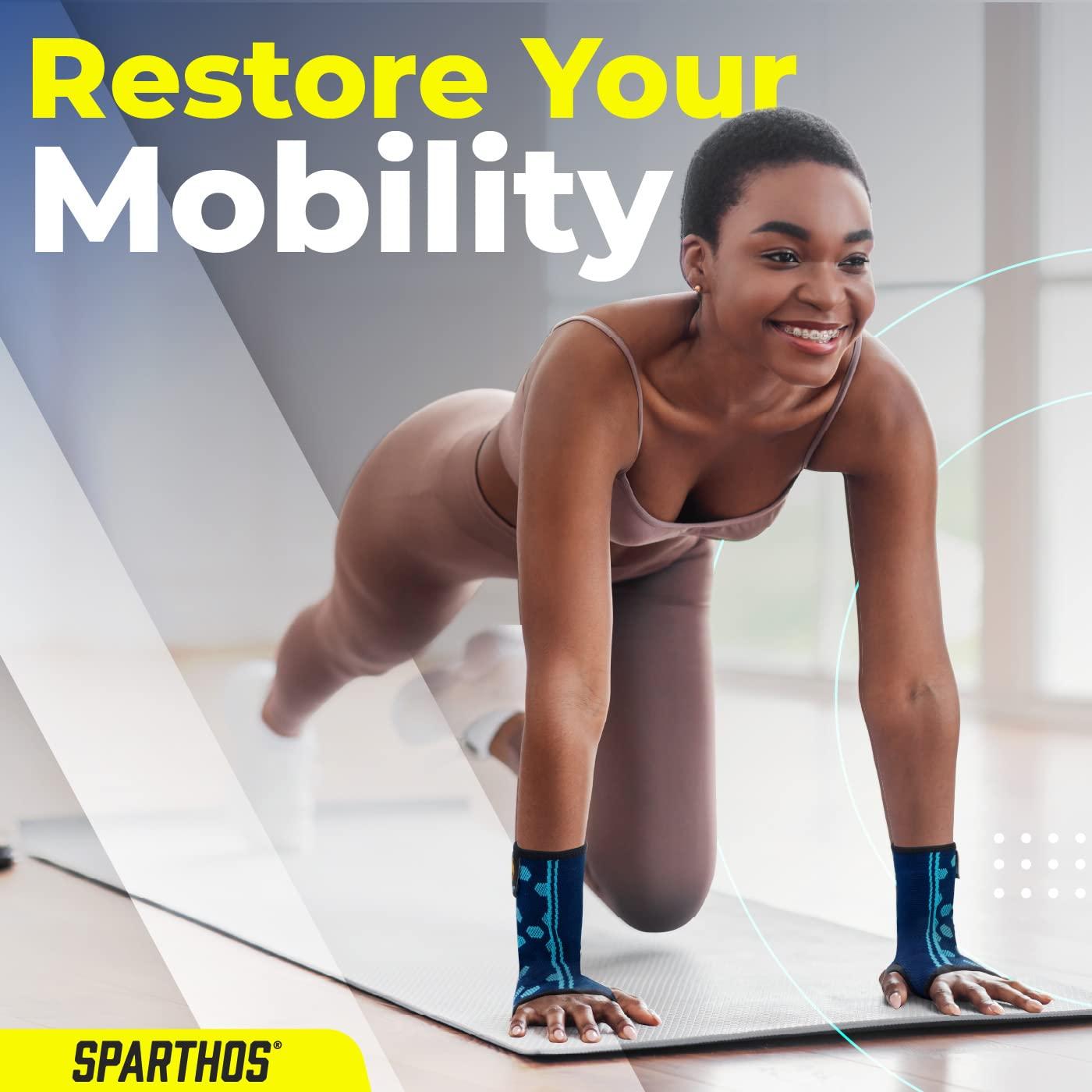 Sparthos Sparthos Wrist Support Sleeves (Pair) Medical Compression for Carpal Tunnel and Wrist Pain Relief Wrist Brace for Men and Women Made from Innovative Breathable Elastic Blend