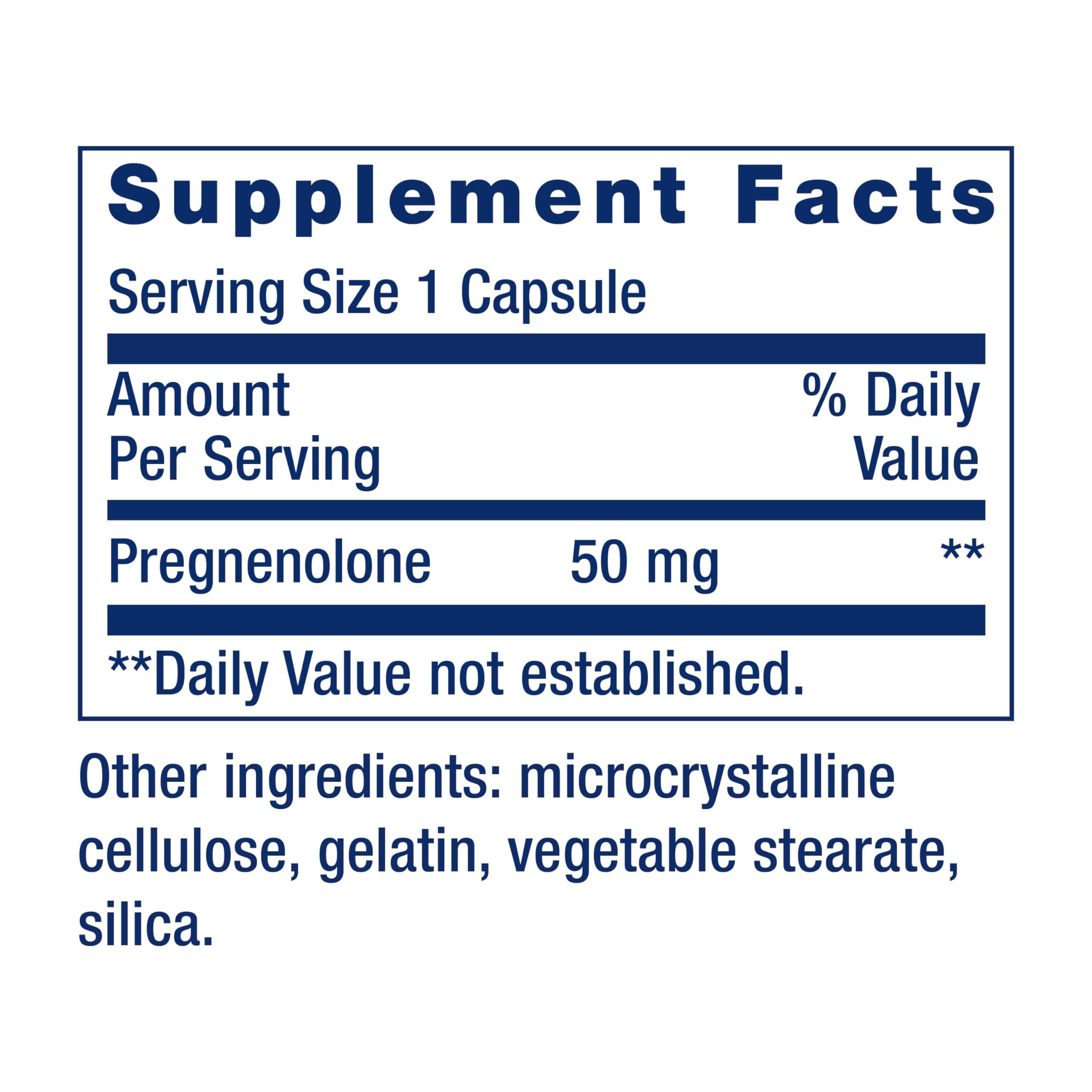 Life Extension Life Extension Pregnenolone - 50 Mg, 100 Capsules (00302)