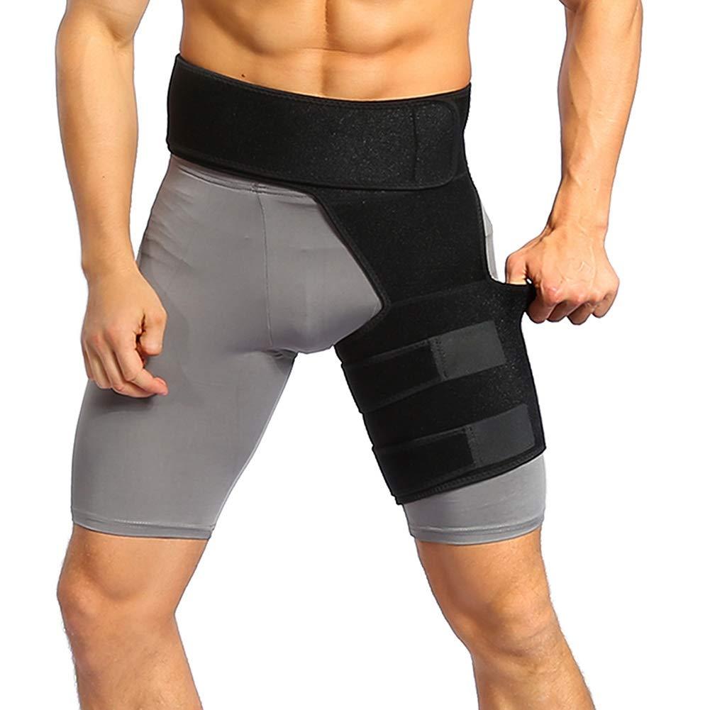 MAVIS LAVEN Thigh Brace Support for Hamstring Quad Groin, Adjustable Compression Sleeve Wrap Support for Men & Women
