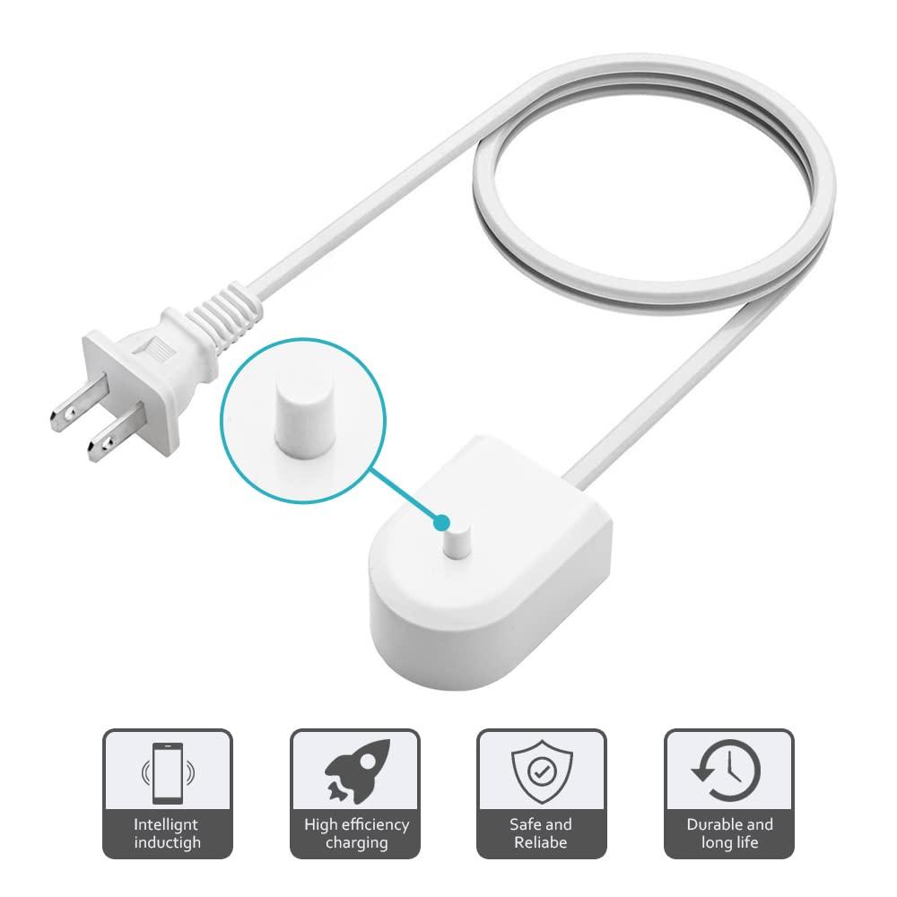 HARBENDI Replacement for Philips Sonicare Toothbrush Charger HX6100 Charging Base Flosser, HX3000 / HX6000 / HX8000 / HX9000 Series Portable Waterproof Electric Toothbrush Power Cord 3.3Ft