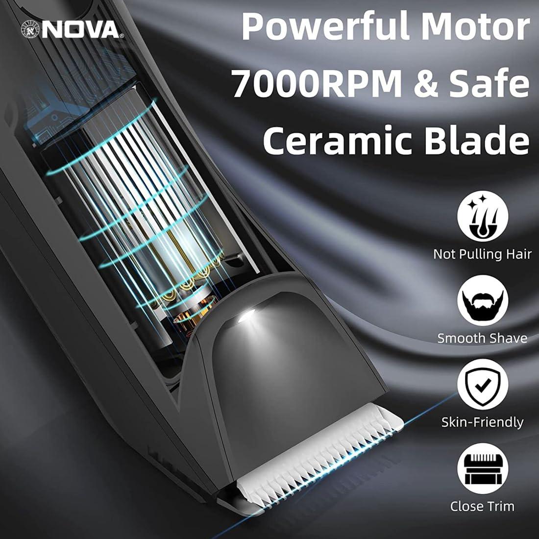 Nova Nova Men Nht 1043 Head To Toe Trimmer 90 Min Runtime 7 Length Settings (Black)