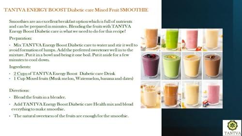 Tantva TANTVA Diabetic Care Energy Boost Health Mix | Multi Millet Multi Grain Dry Nuts | With 45 Natural Healthy Ingredients | Gluten Free | Sugar Free | Tasty | Healthy | 500 gms