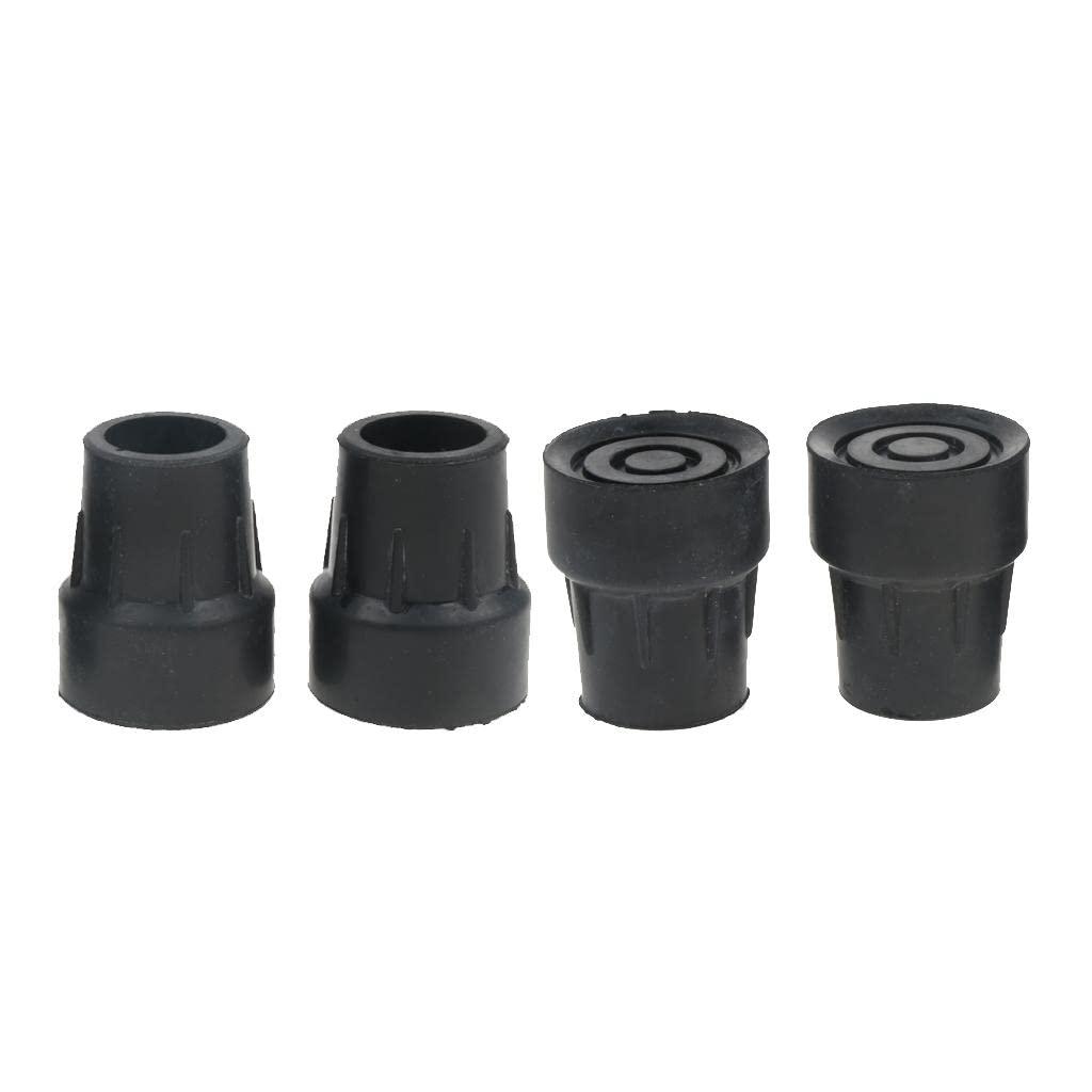 NavaFresh Basics LOSA 4pcs 25mm Rubber Trekking Pole Cap Walking Stick Ferrule Non-slip Foot Cover