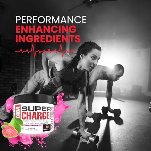 Labrada Labrada Super Charge Pre-Workout Concentrate 150G, Pink Guava (30 Servings|0.75G L-Arginine|375Mg L-Citrulline Malate|2G Beta Alanine|150Mg Caffeine Anhydrous|250Mg Ashwagandha Extract), Powder