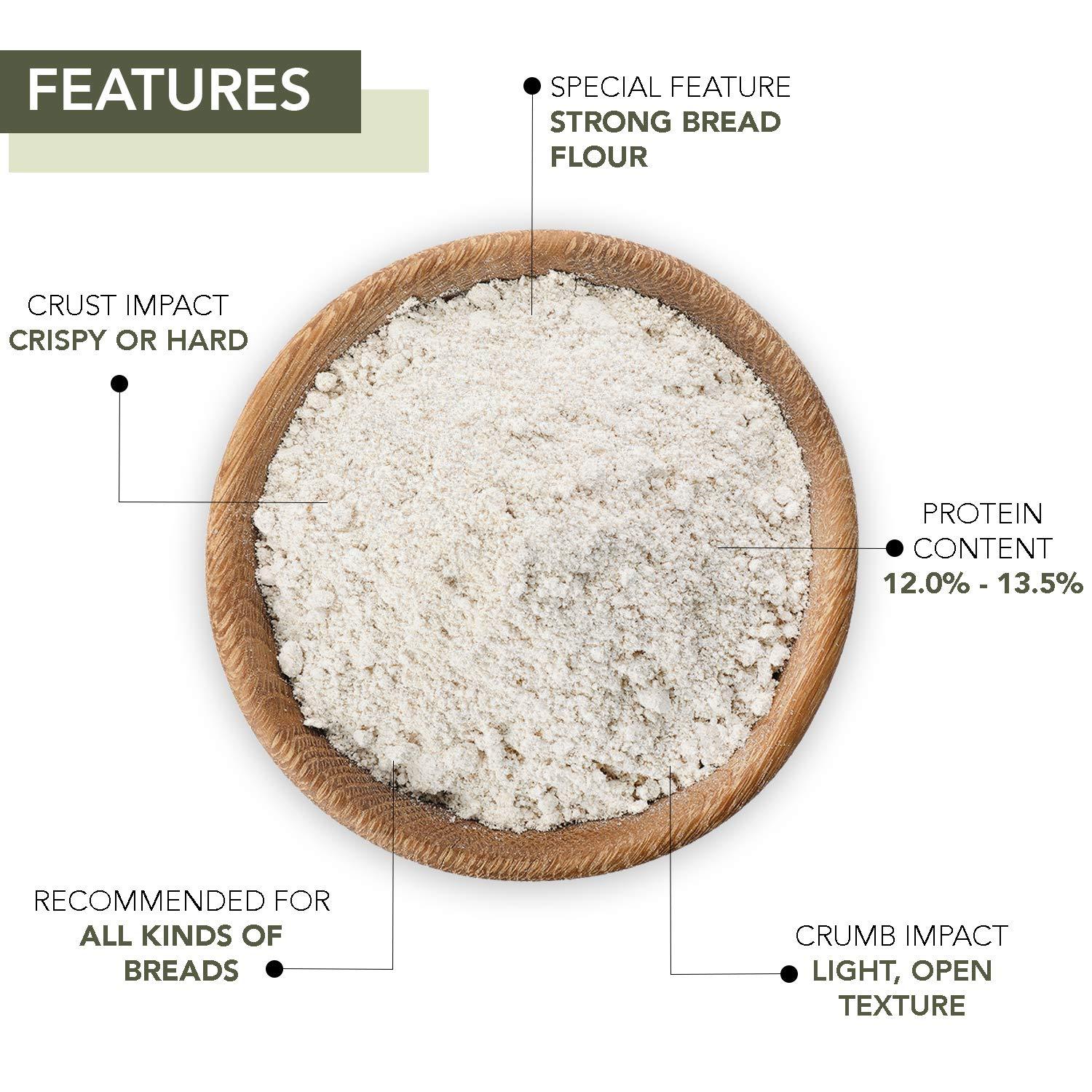 JOSEF MARC JOSEF MARC Farine De Ble T65 Bread Flour, 2 LBS (907g) - Unbleached & High Protein Flour, All Purpose Bread Flour, Strong Bread Flour