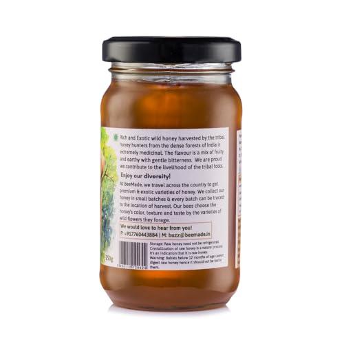 BeeMade Beemade Wild Honey 100% Natural Pure & Raw Honey from Forests of Central India 250gm