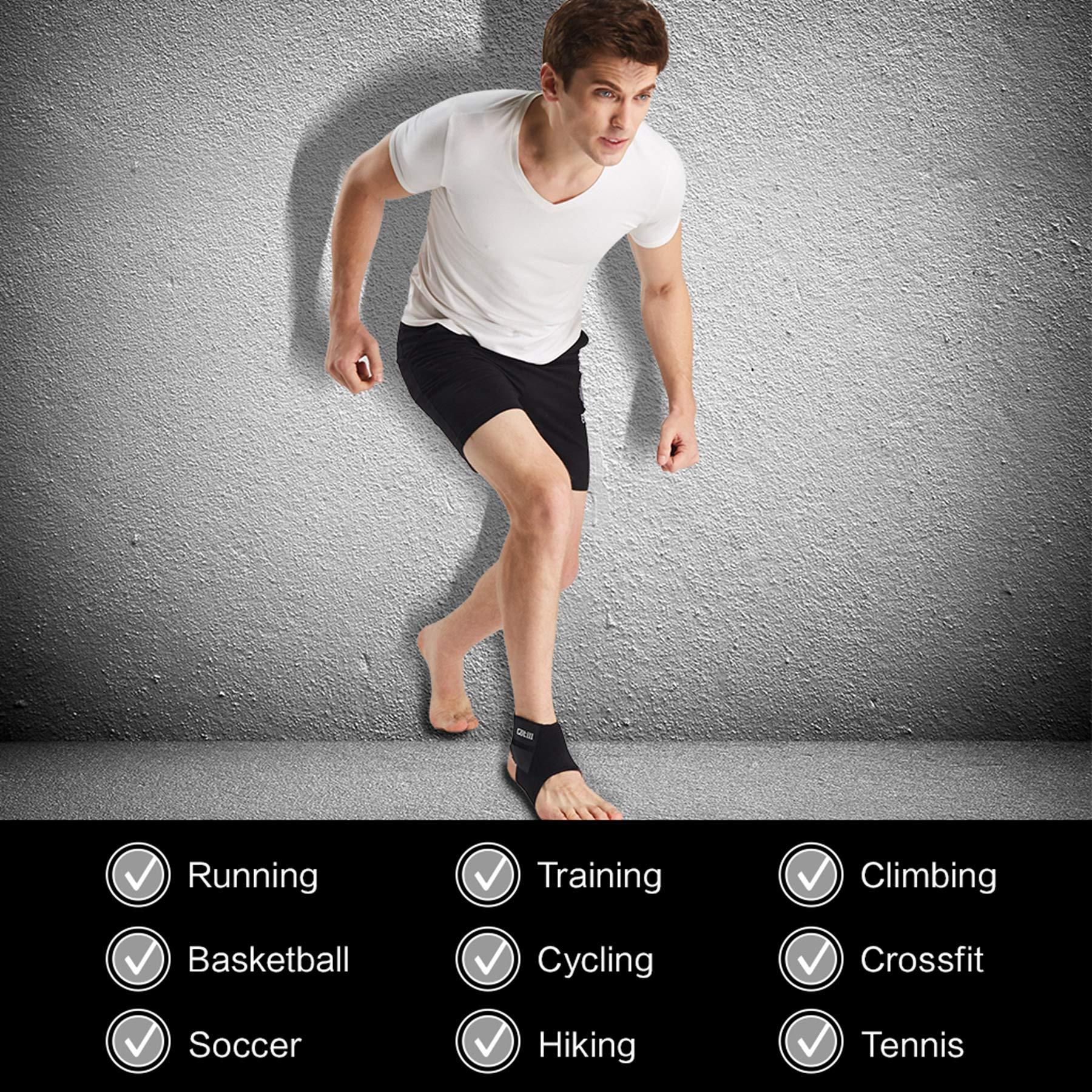 Cotill Cotill Ankle Support for Men and Women - Neoprene Breathable Adjustable Ankle Brace Sprain for Running, Basketball (Large)