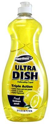Powerhouse A USA Made Product PowerHouse? Fresh Lemon Dishwashing Liquid, 740mL (8)