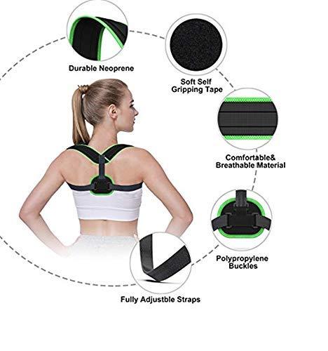 Vroxy Vroxy Comfort Posture Corrector for Men and Women - Back Straightener with Adjustable Support Effective for Neck, Back and Shoulder Pain Relief (Unisex) (FREE SIZE) (Multi Color)