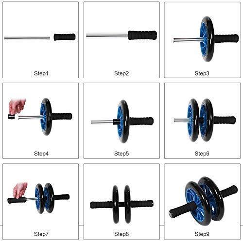 AR Mall AR Mall Pro Abdominal Double Ab Wheel Ab Roller Gym for Exercise Fitness Training Equipment Functional Workout Unisex