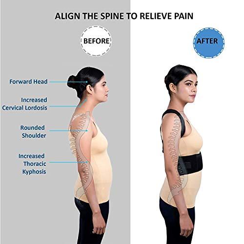 Wonder Care Wonder Care Magnetic Back Taylor Brace Posture Corrector Therapy Shoulder Spinal Support Belt for Back Support Relief for Men and Women (40"-50")