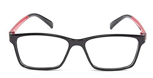 RR EYE WEAR RR EYE WEAR Progressive Anti Glare Reading Glasses For Men And Women Anti Glare Lenses Progressive Lenses 1.00 1.25 1.50 1.75 2.00 2.25 2.50 2.75 3.00 Black Red Square 21 (Distance 0/ Reading +2.50)