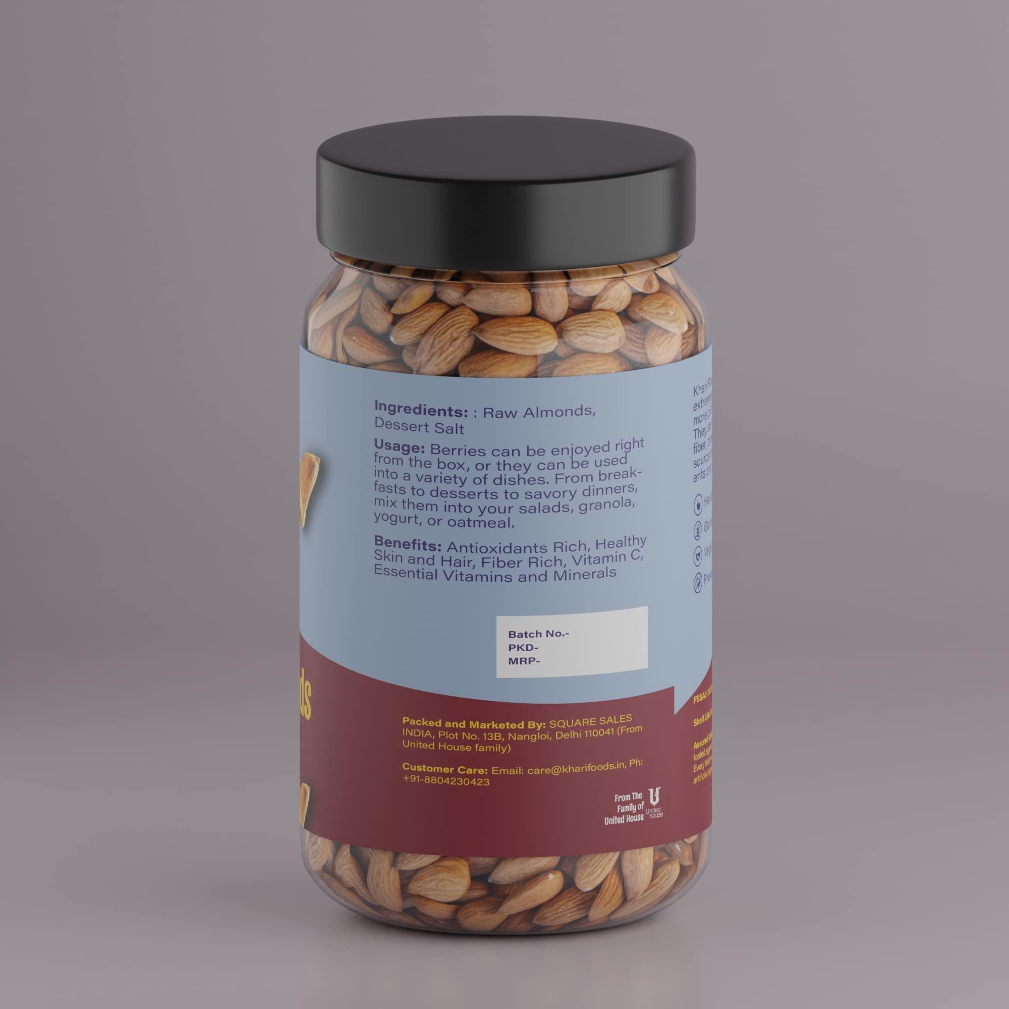 Khari Foods Khari Foods Premium Mamra Giri Almonds, Badam Dry Fruits, Healthy Snacks, High Oil Content, No Mixing / Adulteration (250)